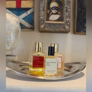 Vintage Silver Plated Oval Tray/ Perfume Display Tray/ Decorative Tray